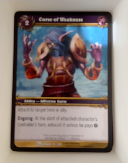 2009 World of Warcraft TCG Fields of Honor #71 Curse of Weakness — front