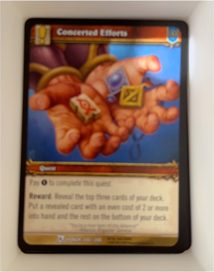 2009 World of Warcraft TCG Concerted Efforts #200 — front
