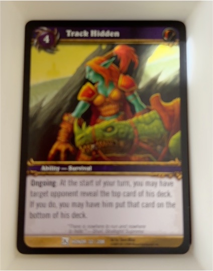2009 World of Warcraft TCG Fields of Honor #32 Track Hidden — front
