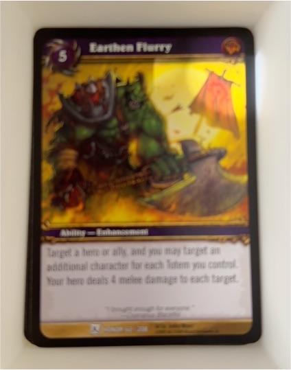 2009 World of Warcraft TCG Fields of Honor #62 Earthen Flurry — front