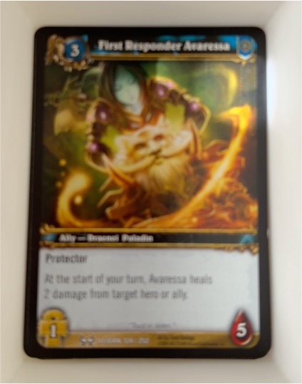 2007 World of Warcraft TCG Hunt for Illidan #124 First Responder Avaressa — front