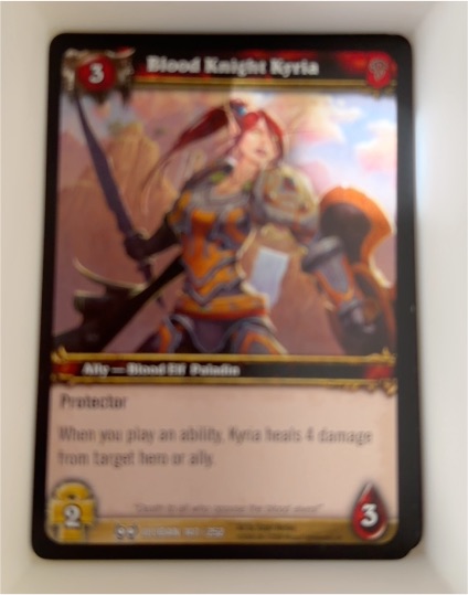 2011 World of Warcraft TCG The Hunt for Illidan #147 Blood Knight Kyria — front