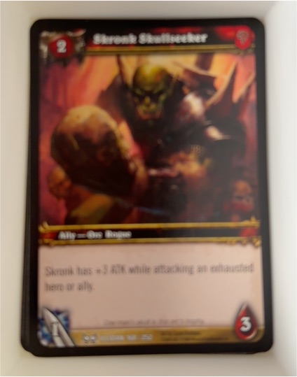 2009 World of Warcraft TCG #168 Skronk Skullseeker — front