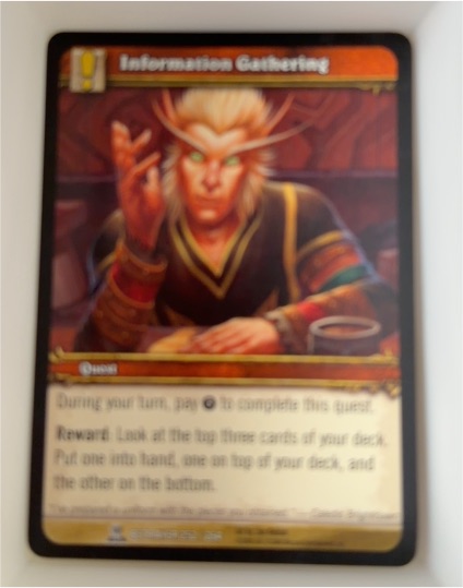 2008 World of Warcraft TCG Servants of the Betrayer #252 Information Gathering — front
