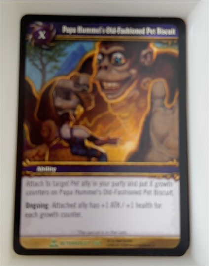 2007 World of Warcraft TCG Papa Hummel's Old-Fashioned Pet Biscuit — front