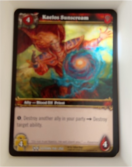 2008 World of Warcraft TCG #158 Kaelos Sunscream — front