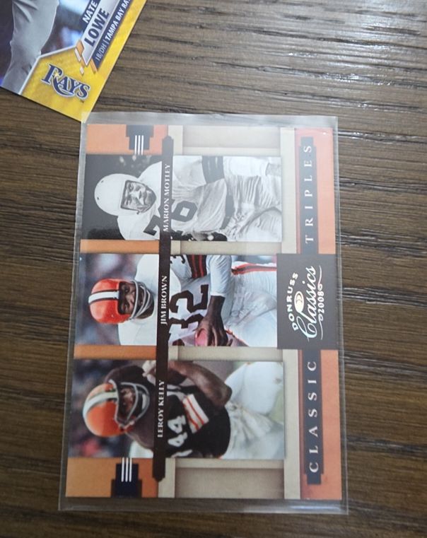 2008 Donruss Classics Classic Triples #CT-2 Jim Brown Leroy Kelly Marion Motley — front