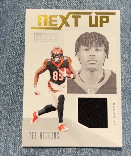 2020 Panini Playbook #NU-10 Tee Higgins Next Up — front