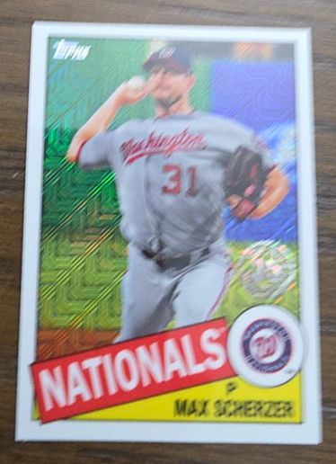 2020 Topps 1985 Topps Chrome Silver Pack #85TC-50 Max Scherzer — front