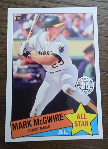 2020 Topps #85AS-8 Mark McGwire 1985 35th All Star — front