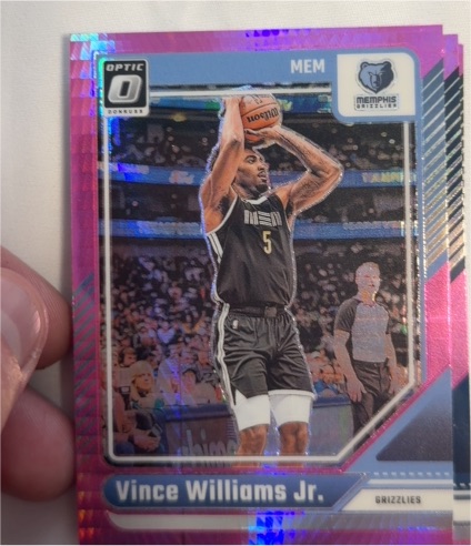 2024-25 Donruss Optic #198 Vince Williams Jr. Hyper Pink — front