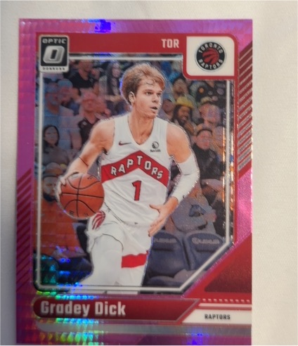 2024-25 Panini Donruss Optic #184 Gradey Dick Pink Hyper Prizm — front