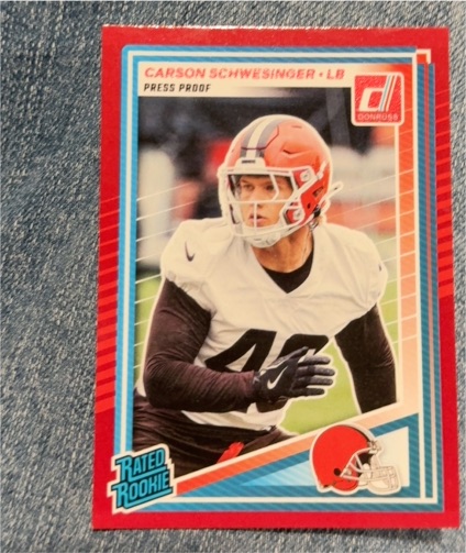 2025 Panini Donruss #392 Carson Schwesinger — front