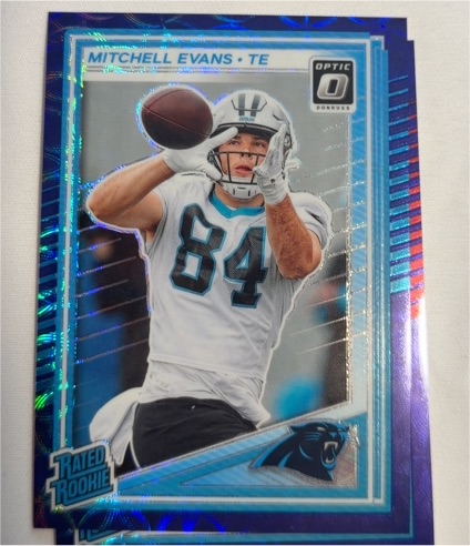 2025 Donruss Optic #254 Mitchell Evans Blue Hyper — front