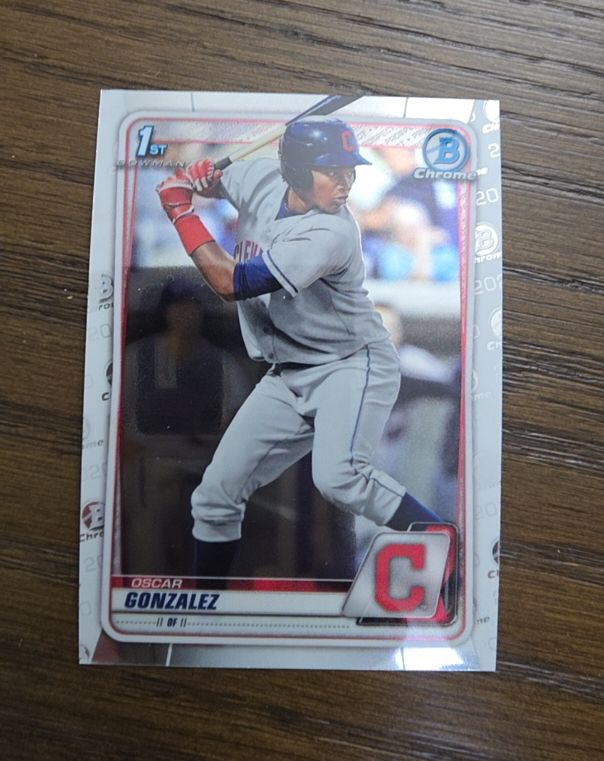 2020 Bowman Chrome #BCP-109 Oscar Gonzalez — front