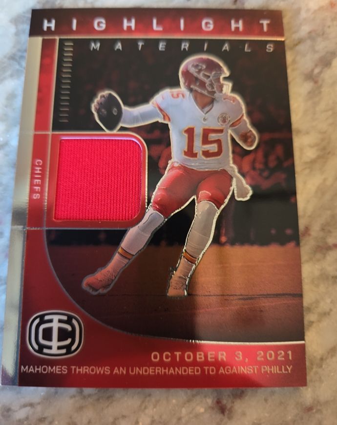 2025 Panini Icon Collection #HM-3 Patrick Mahomes II Highlight Materials — front