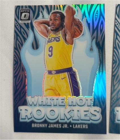 2024 Donruss Optic #15 Bronny James Jr. White Hot Rookies — front