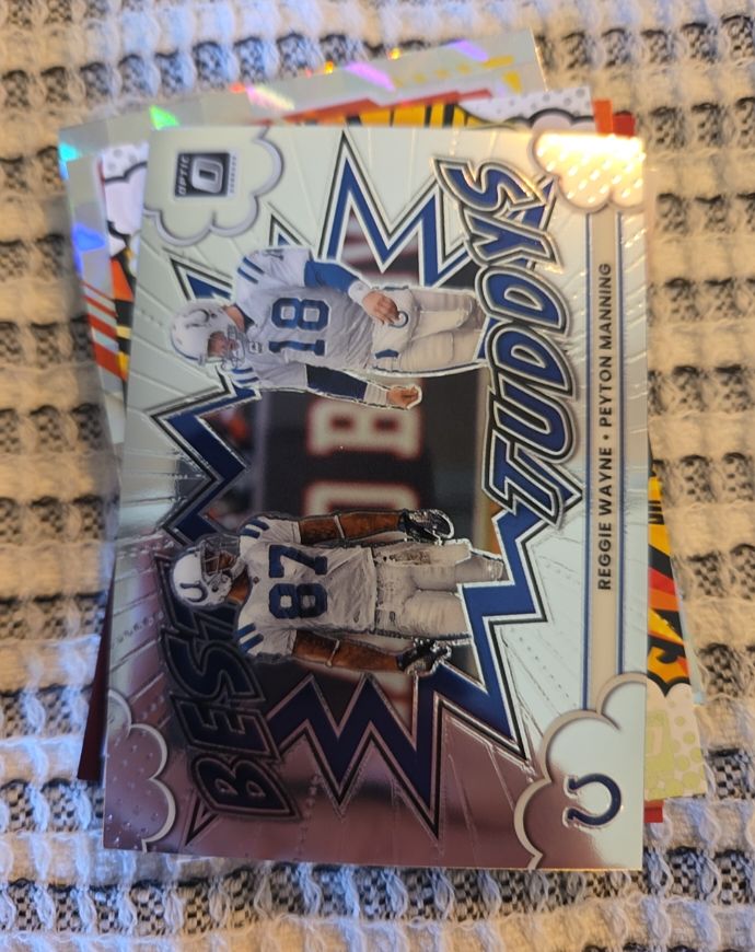 2025 Panini Donruss Optic #19 Reggie Wayne Peyton Manning Best Tuddys — front