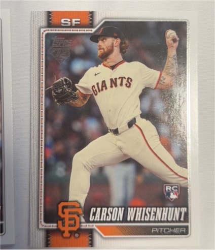 2026 Topps Series 1 #184 Carson Whisenhunt — front