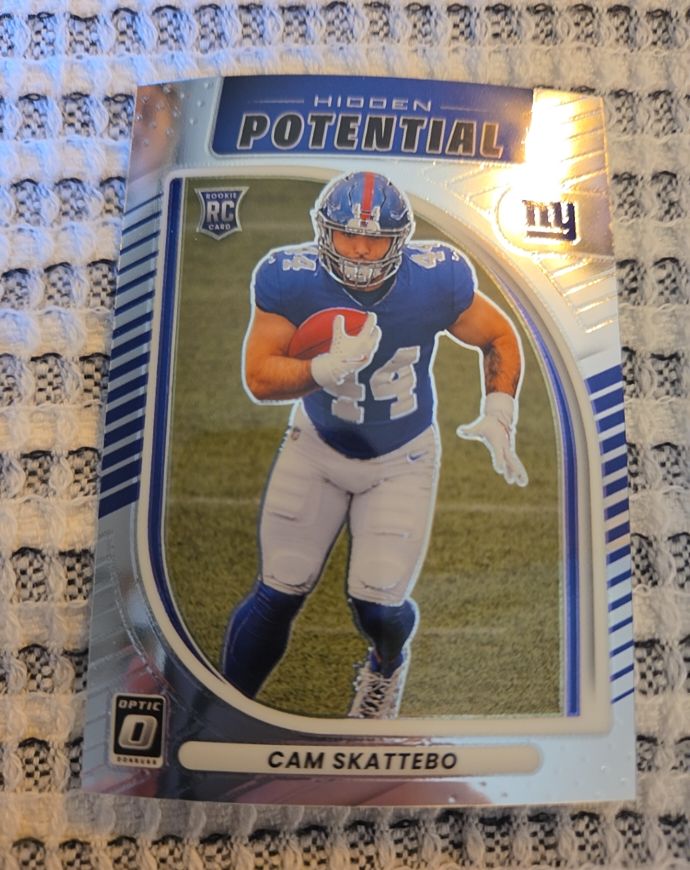 2025 Panini Donruss Optic #8 Cam Skattebo Hidden Potential Rookie — front