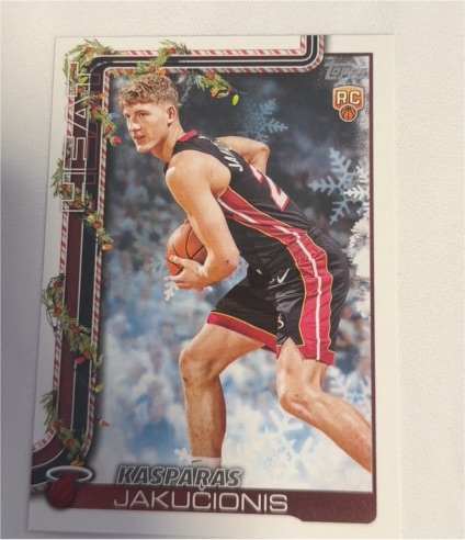 2025-26 Topps Holiday #H180 Kasparas Jakučionis — front