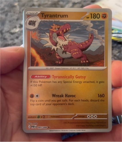 2026 Pokémon TCG Perfect Order #045 Tyrantrum — front