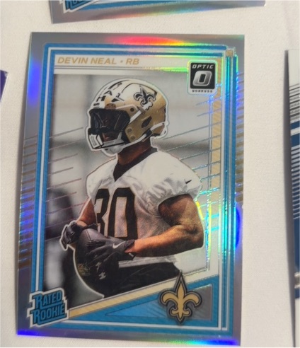 2025 Panini Donruss Optic #282 Devin Neal Rated Rookie Prizm — front