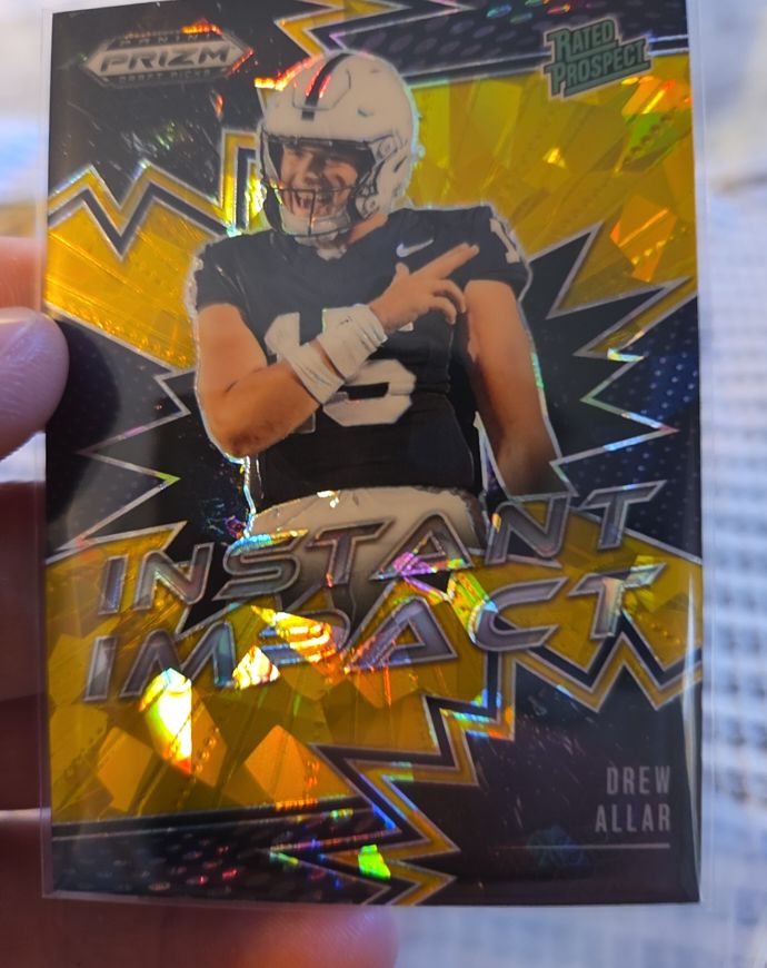 2025 Panini Prizm Draft Picks #II-DAR Drew Allar Instant Impact Gold Ice Prizm — front