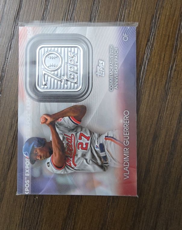 2021 Topps #70LP-VG Vladimir Guerrero 70th Anniversary Logo Patch — front
