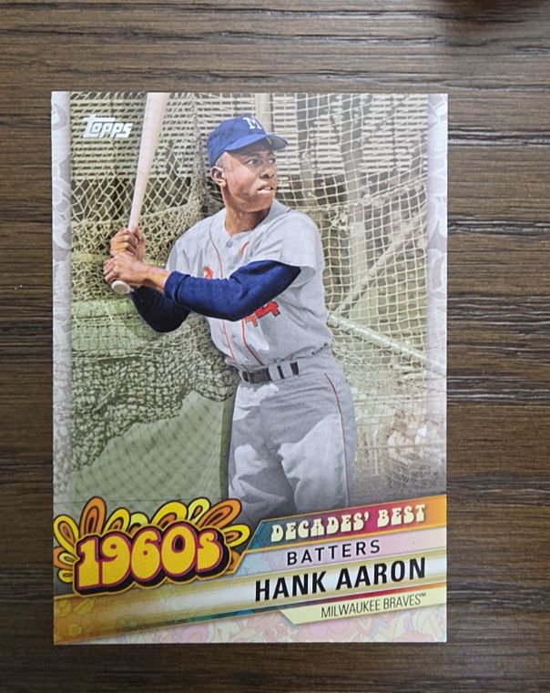2020 Topps #DB-21 Hank Aaron Decades' Best 1960s — front