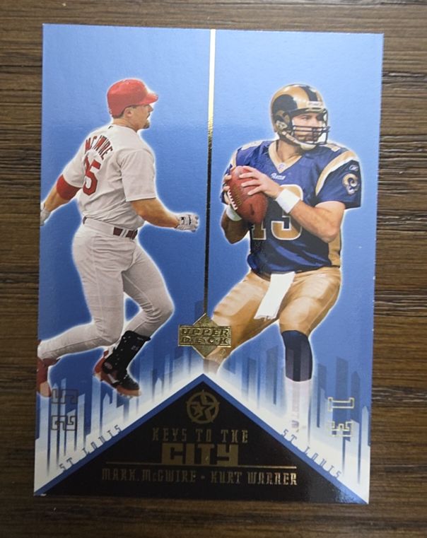 2002-03 Upper Deck SuperStars Keys to the City #K3 Mark McGwire / Kurt Warner — front