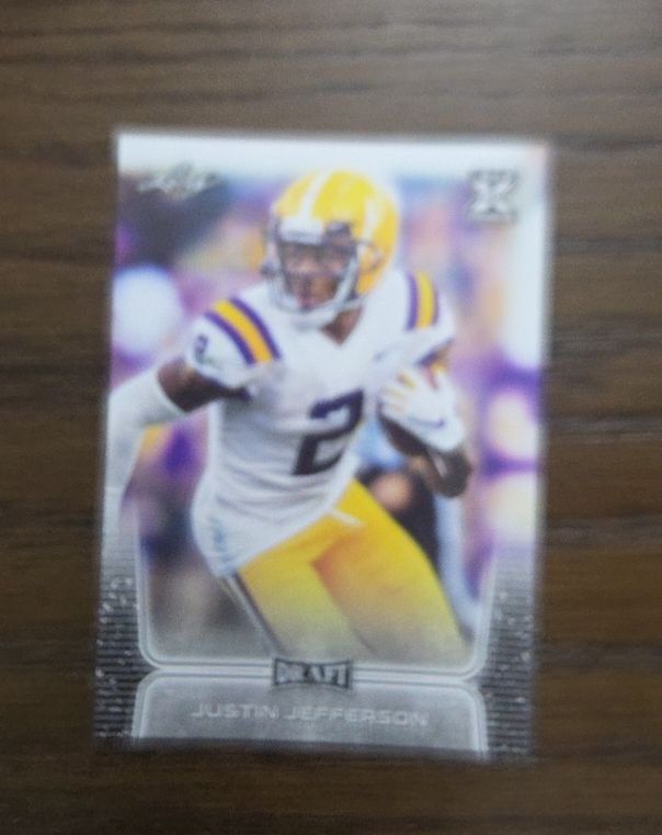 2020 Leaf Draft #40 Justin Jefferson — front