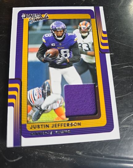 2025 Panini Donruss Threads #DTH-JJN Justin Jefferson — front