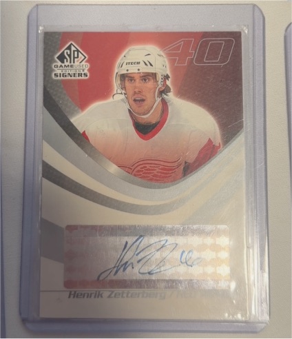 2003 SP Game Used Signers #40 Henrik Zetterberg — front