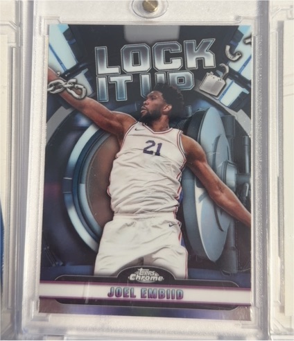 2024-25 Topps Chrome #LIU-8 Joel Embiid Lock It Up — front