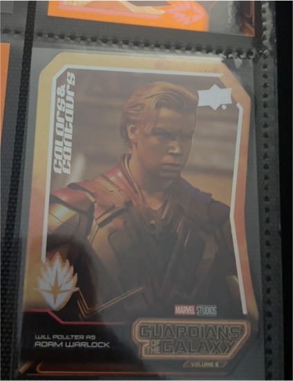 2024 UD Guardians Of The Galaxy Vol 3 Colors & Contours #CC-8 Will Poulter as Adam Warlock — front