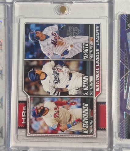 2026 Topps Series 1 #84 Kyle Schwarber / Shohei Ohtani / Juan Soto National League HR Leaders — front