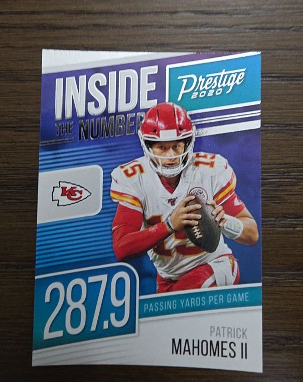 2020 Panini Prestige #IN-PM Patrick Mahomes II Inside the Numbers — front