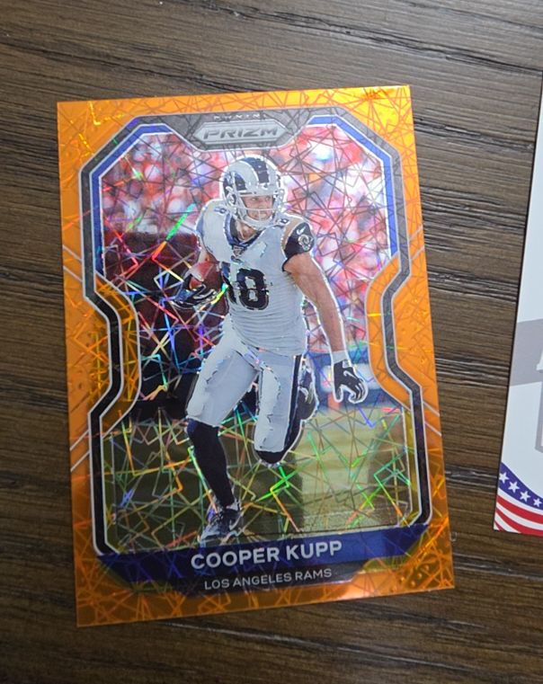 2020 Panini Prizm #272 Cooper Kupp Orange Lazer Prizm — front
