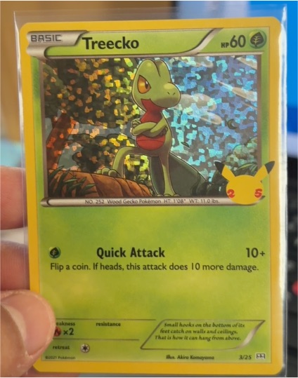 2021 McDonald's 25th Anniversary #3 Treecko — front