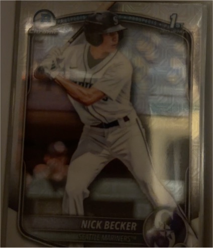 2025 Bowman Draft Chrome #BDC-100 Nick Becker — front