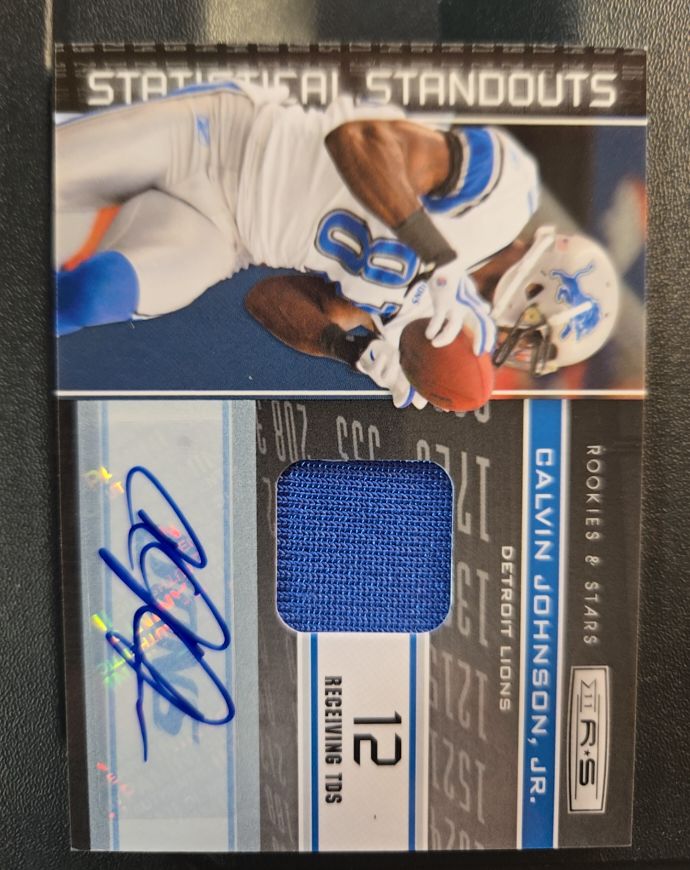 2012 Panini Rookies & Stars Statistical Standouts #10 Calvin Johnson Jr. — front