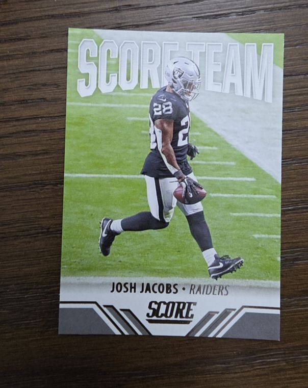 2021 Panini Score Score Team #ST18 Josh Jacobs — front