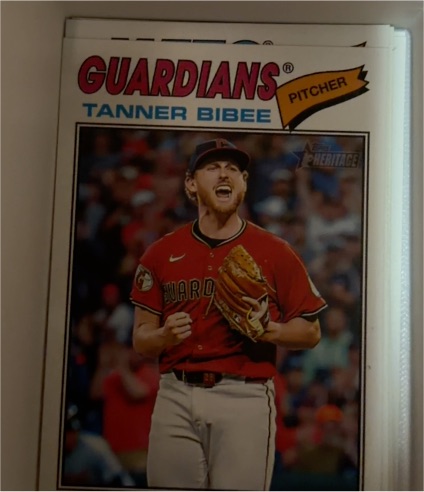 2026 Topps Heritage #74 Tanner Bibee Cleveland Guardians — front