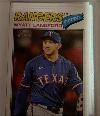 2026 Topps Heritage #340 Wyatt Langford — front