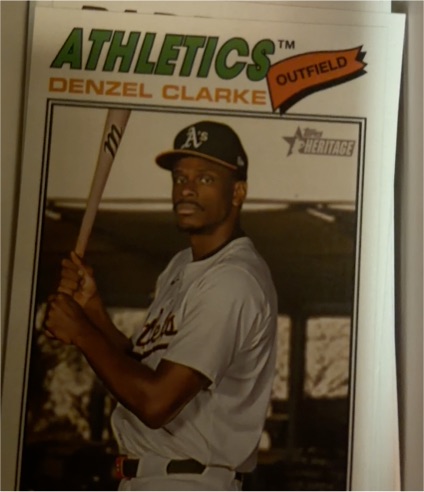 2026 Topps Heritage #324 Denzel Clarke Oakland Athletics — front