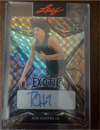 2022-23 Leaf Exotic #BA-RHJ Ron Harper Jr. — front