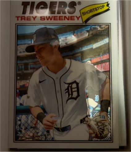 2026 Topps Heritage #203 Trey Sweeney Chrome Detroit Tigers — front