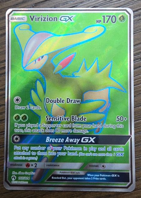 2018 Pokemon Lost Thunder #197 Virizion GX — front
