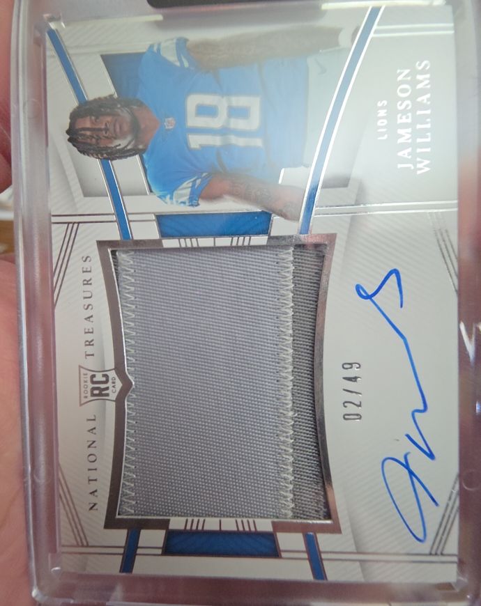 2022 Panini National Treasures #RTS-JWI Jameson Williams — front
